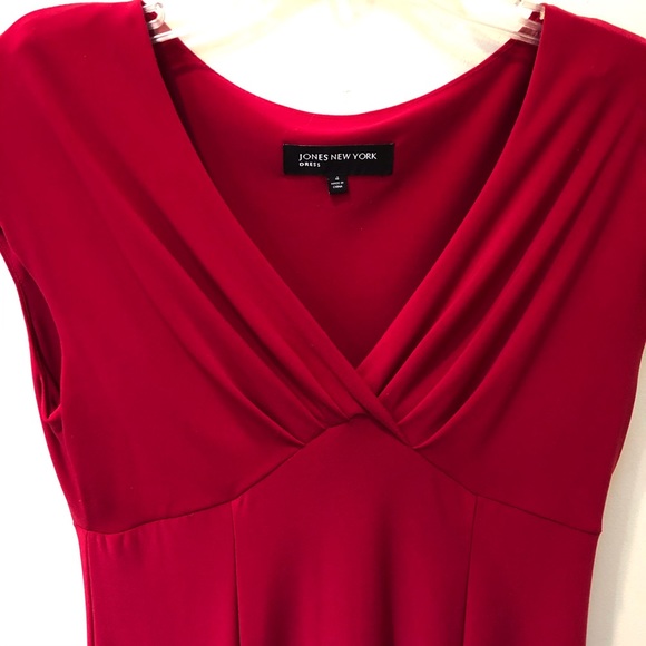 Red Knit Jones New York Dress - Picture 3 of 7